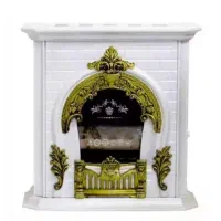 شومینه گازی 28 سفید طلایی هیترگازی بخاری گازی