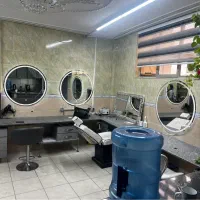 آینه گرد قطر ۹۰ رینگ لایت لمسی