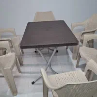 ست میز و صندلی ۶ نفره حصیر بافت ناصر پلاستیک