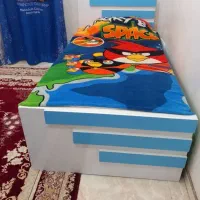 تخت ام دی اف نوجوان بهمراه تشک فنری رویال