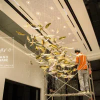 لوستر دوبلکس ویلایی تمام کریستال لابی و پاساژ|لوستر و چراغ آویز|تهران, قلهک|دیوار