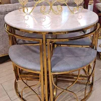 میز و صندلی نهارخوری فلزی کمجا ۴نفره