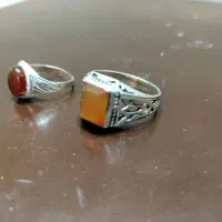 انگشتر نقره بچه گانه  و انگشتر عقیق