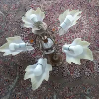 دو عدد لوستر 5 شاخه کاملا سالم|لوستر و چراغ آویز|لاهیجان, قیام|دیوار