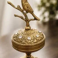 قندان پایه دار برنجی کاملا نو و سالم