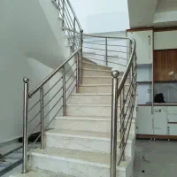 اجرای نرده استیل راه پله.پله گردون،دوجداره|خدمات پیشه و مهارت|ابهر, |دیوار