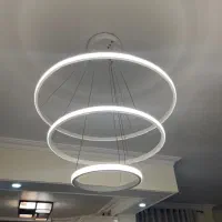 لوستر مدرن کنترلی چند حالت نوری سه حلقه ای