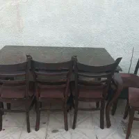 میز ناهارخوری حوری ۶ نفره|میز و صندلی غذاخوری|ابریشم, |دیوار