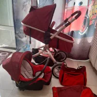 ست کالسکه و کریر و ساک پیرکاردین و صندلی آموزشی