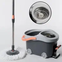 تی زمین‌شوی چرخشی سطلی‌دار با پدال