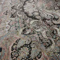 یک جفت فرش سورمه ای همراه با کناره 3متری