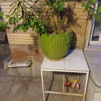 گلدان بزرگ با پایه اهنی