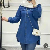 مانتو جین کاغذی و کت ساتن