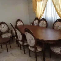 مبلمان و میز ناهار خوری 8 نفره باچوب گردو|مبلمان خانگی و میز عسلی|تهران, نارمک جنوبی|دیوار