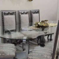 مبلمان استیل ۷ نفره با نهارخوری ۸ نفره