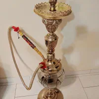 قلیان کلکسیونی برنجی قلم کاری شده بسیار قدیمی