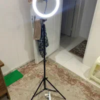 رینگ لایت پایه دار بلند با جای نگهدارنده گوشی