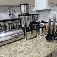 سرویس اورانوس ده تیکه استیل همراه با سرویس کفگیر