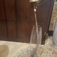 گلدان و گل بسبار طبیعی با بدنه چوب طبیعی  ۱۸۰