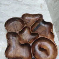 ظروف پذیرایی چوبی دست ساز.اردوخوری و جلو مبلی چوبی|ظروف سرو و پذیرایی|تهران, خرمشهر|دیوار