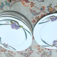 بشقاب چینی قدیمی دودست