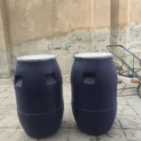دو عدد بشکه ۲۰۰ لیتری پلاستیکی