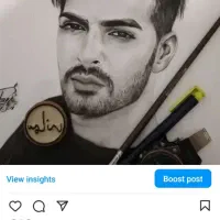 نقاشی سیاه قلم چهره زیبا