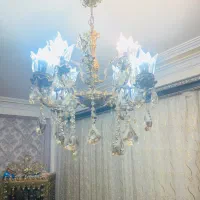 دو عدد لوستر برنز ۴شاخه ۸لامپی|لوستر و چراغ آویز|تبریز, |دیوار