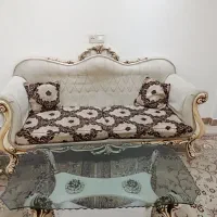 مبل ۷نفره چوب راش همراه با جلو مبلی