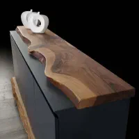 کنسول روستیک و ترکیب چوب و فلز