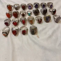 فروش انگشتر نقره با سنگ و رکاب خوب