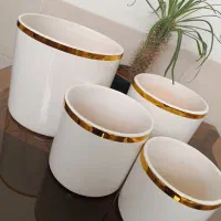 چهار عددگلدان سرامیکی نو