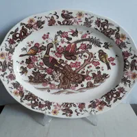 دیس قلم آبی و نقش طاووسی|ظروف سرو و پذیرایی|رشت, معلم|دیوار