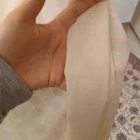 ۲ عدد پرده حریر نباتی پلیسه|پرده، رانر، رومیزی|کرج, شهرک شهرداری|دیوار