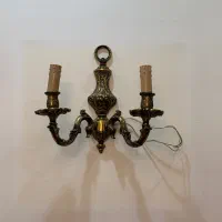دیوار کوب دوشاخه برنج اصل