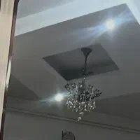 لوستر تمام برنجی 8 شعله در حد نو|لوستر و چراغ آویز|اردبیل, |دیوار