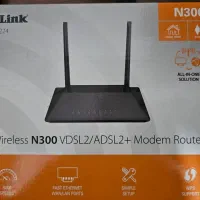 مودم +adsl2 برند D-link مدل N300 کاملا نو