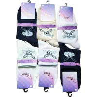 جوراب زنانه و دخترانه نیم ساق نخ پنبه