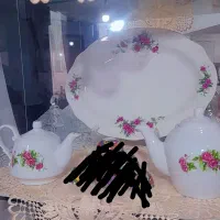 ظرف های چینی گل سرخی