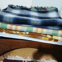 پتو   پلنگی و رو تختی و پشتی