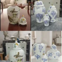 جینجرجار سرامیکی با لعاب کیومیسر لاستر اسپانیا|صنایع دستی و سایر لوازم تزئینی|تهران, ابوذر|دیوار