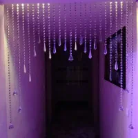 پرده کریستالی و پولکی و ریسه گوی لوستر و پرده|پرده، رانر، رومیزی|تهران, تهرانسر شرقی|دیوار