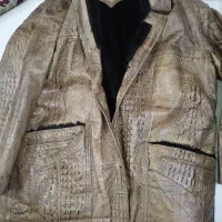 کاپشن چرم پوست کروکودیل خارجی