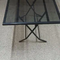 میز شیشه ای تاشو نگین