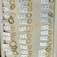 گوشواره حلقه ای طلا مینیمال رزگلد