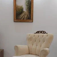 تابلو نقاشی منظره جنگل مه آلود