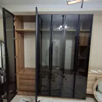 کمد لباس لولایی شیشه دودی فریم لس (پازلی سفارشی)|جاکفشی، کمد، دراور|تهران, یافتآباد|دیوار