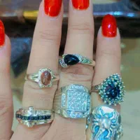 انگشترهای مردانه زنانه کلکسیونی نقره
