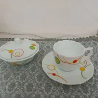 فنجان نعلبکی دسینی، ظرف تنقلات فلزی و دیوارکوب