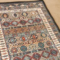 قالی طرح ایرانی|فرش|قم, نخودی|دیوار